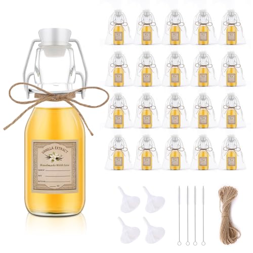 zjdbset 20Pcs 4 oz Swing Top Glass Bottles for...