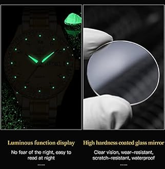 OLEVS Mens Gold Watches Waterproof Stainless Steel Lightweight Watch with Date Classic Luxury Dress Watch for Men Gold White Blue Green Dial