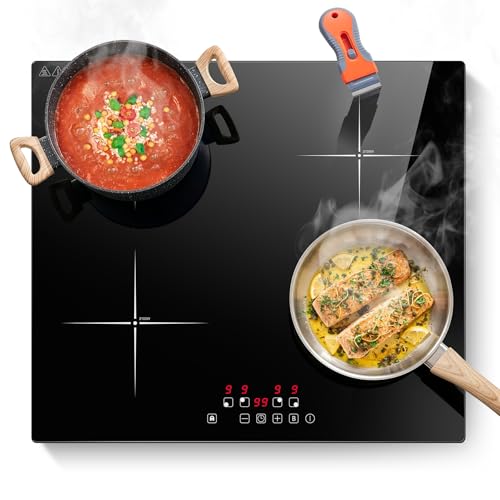 SNDOAS Plaque Induction 4 Feux 60cm, 7000W Plaque de...