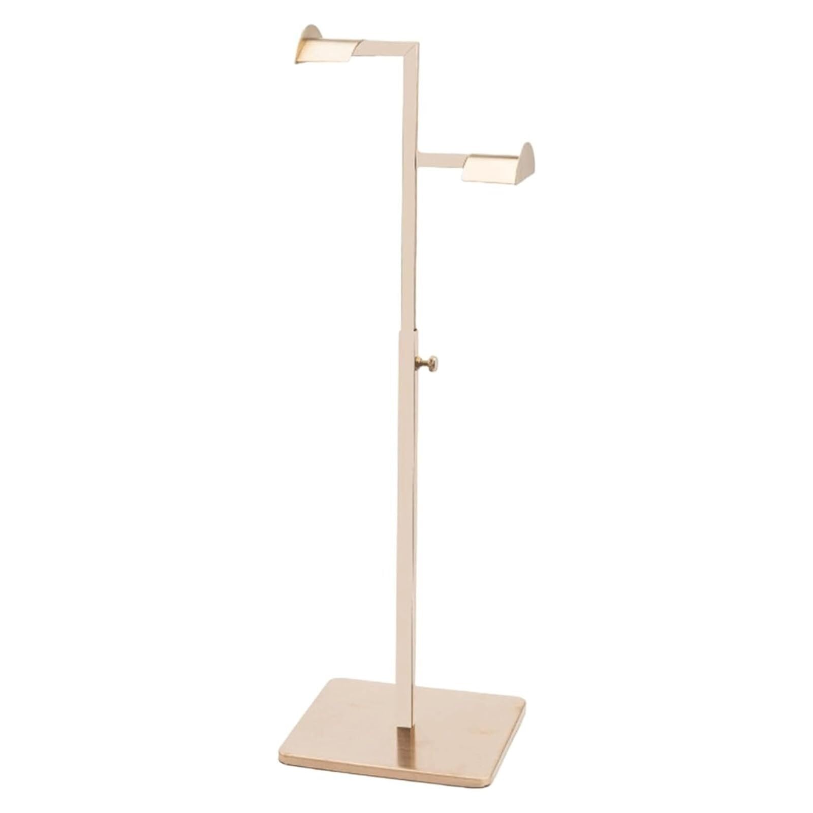 WxuuLTGJR Handbag Jewelry Display Stand Stainless Steel Earring Tower Rack Adjustable Height Jewelry Easel Stand Organizer Purse Showcase(Gold)