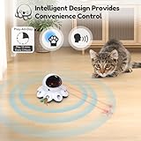 GoldenSun Cat Toy, 2-in-1 Interactive Cat Toys for Indoor Cats, Automatic Cat Toy, 8 Holes Mice Whack A Mole Moving Feather, USB Rechargeable Electronic Kitten Toys for All Breeds Black - Image 5