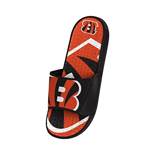 Image of FOCO mens NFL Team Logo Athletic Sport Shower Flip Flop Sandals Gel Slides