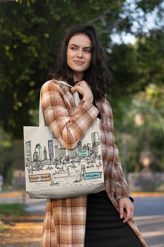 Bolsa Tote con diseño Cities Around the World 17x14 miniatura 2
