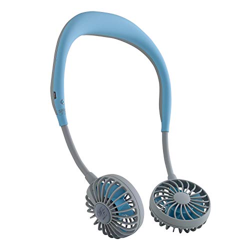 最安値 スパイス Spice Of Life ハンズフリー ポータブル 扇風機 Wfan ダブルファン グレー 携帯 首掛け Usb充電式 風量3段階調節 角度調整 5枚羽根 安全性試験済 6ヶ月保証 Df30ss01 Gyの価格比較