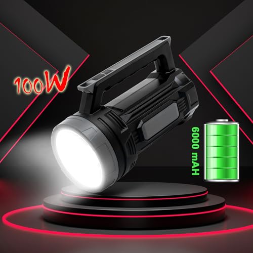 Image of High Power Torch Light, 800 Meter Long Range 1000 Lumens Emergency Rechargeable 3 Modes LED Flashlight for Camping, Emergency Light - 6 Months Warranty