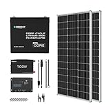 Renogy 200 Watt 12V Complete Solar Panel Starter Kit: 2pcs 100W Solar Panel + 30A Charge Controller + 100Ah Lithium Battery + 600W Premium Solar Inverter for RV Off Grid with Battery and Inverter