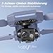 3‑Achsen‑Gimbal GPS Drohne mit Kamera 4K, 90 Min Flugzeit (3 Akkus), 1000 m Steuerungsreichweite, Auto Return, Auto Follow, bürstenloser Motor, 5G FPV Quadcopter für Einsteiger (unter 249g)