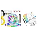 FCOB SP530E WiFi Bluetooth LED Controller 12-in-1 Smart Controller for All PWM & SPI LED Strips and 24V WS2811 Addressable LED Strip High Density COB Tape Light for Indoor Bar Backlighting