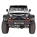 AMERICAN MODIFIED Front Hawke Grille Compatible with Jeep 2007-2018 Wrangler JK/JKU, Matte Black Mesh Grill w/DRL Turn Signal Lights