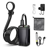 Ovshnrr Douche Camping avec Barre Chauffage - Kit Pompe de Douche Électrique...