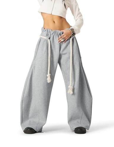 Aelfric Eden Super Baggy Barrel Sweatpants Wide Leg Pants for Women Men Casual Elastic Waist Unisex Lantern Trouser Pants2