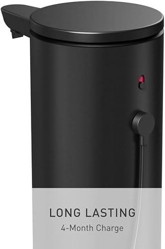 Miniatura 5 de simplehuman Bomba de sensor recargable automática sin contacto de 9 oz, acero inoxidable negro mate, nuevo