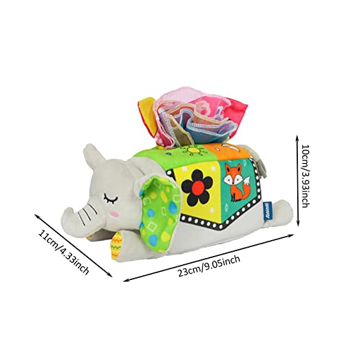 Caixa de lenços de criança | Cachecóis de caixa de tecido colorido Montessori Pré-escolar Brinquedos