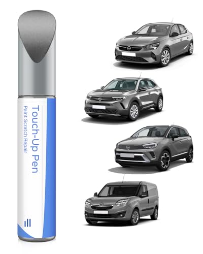 PARTS4EV G4I/KCA/10K Gris cuarzo profundo metálico/Plata cuarzo metálica Pintura de retoque para Vauxhall Exact Match - Retoque para arañazos y picaduras