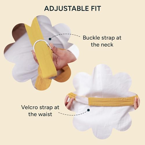 Image of Nintara Baby Muslin Nursing Cover - 100% Organic GOTS Cotton, Adjustable Neck Strap, Breathable Lightweight Breastfeeding Cover, Travel-Friendly, Baby Shower Gift