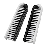 Poids net: 32g Ruilogod Plastique Dame maquillage Deux extrémités Dual Filles Pliable Coiffure Portable Peigne de cheveux 2 PCS