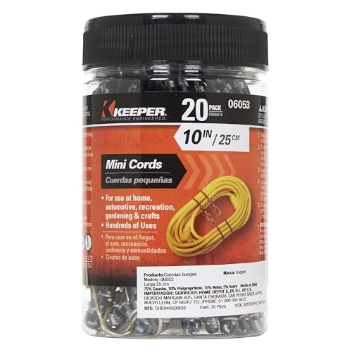 Keeper Corporation 06053-10 Mini Bungee Cord Jar, 20 Count (1 Pack)