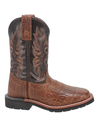 Dan Post Girls' Little Broken Rust Western Boot Broad Square Toe Rust Copper 8.5 D(M) US3