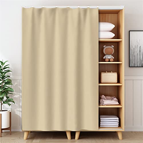 Liveinu Cortinas de Gabinete para Cocina Waredore, Baño, Cortina a Prueba de Polvo para Estantes, Panel de Pared, Puerta Colgante Noren Cortina para Café 130x180cm Caqui