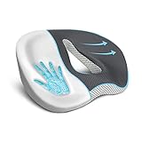 JINKEY Seat Cushion Memory Foam Car Seat Cushion Non-Slip Sciatica & Back Coccyx Tailbone Pain Relie