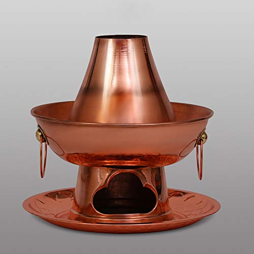 Olla caliente de cobre tradicional de estilo chino mongol 28 cm miniatura 6