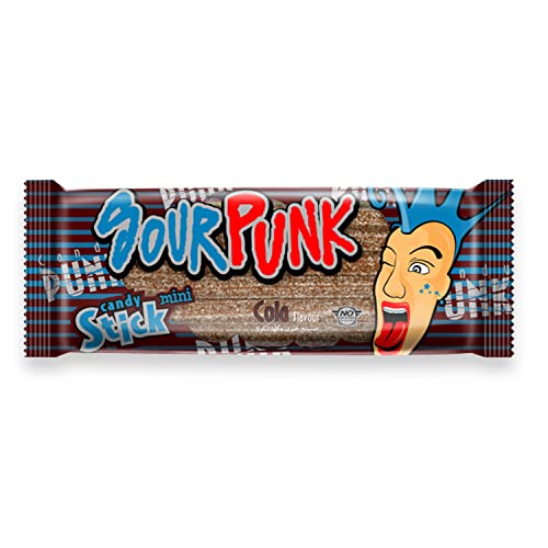 Image of Sour Punk Candy Sticks In Cola Flavor - Pack Of 36(20Grams Each), Sweet & Sour Chewy Cola Candy || Party Treats Pack || Share With Friends & Family