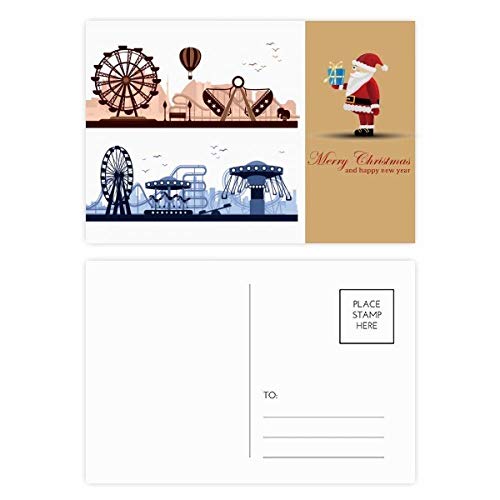Cartes postales Père Noël Silhouette pour décorer votre table de réveillon