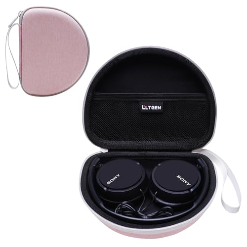 Étui rigide en EVA pour casque Sony MDRZX110NC pliable rose et noir