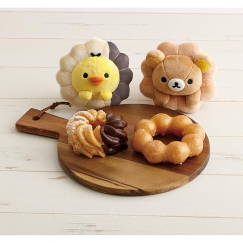 Peluche Rilakkuma Kiiroitori Mr. Donuts MV26901 mini mascotte suspendue de collection