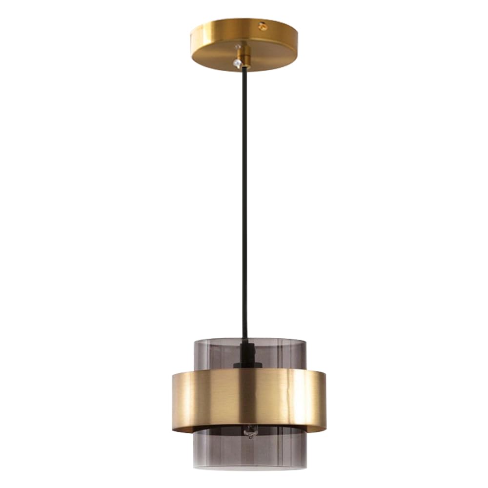 KXKLGWHN Height Adjustable Chandelier, Modern Industrial Style Glass Pendant Lamp, E26 Screw Single Head Hanging Light, Living Room Bar Corridor Decorative Lighting Fixtures