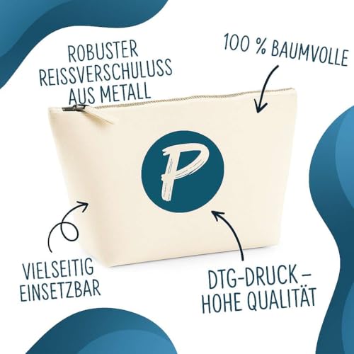Kosmetiktasche Lotte Glück haben – Schminktäschchen Make-up Kulturtasche aus Baumwolle – Geschenk Muttertag Geburtstag Schwester Weihnachten Patentante