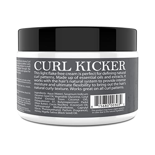 Uncle Jimmy Curl-Kicker Hair Cream for Men - Medium Hold Forming Cream - Flake Free Hair Styling Cream with Black Seed Oil and Honey 8 Fl Oz