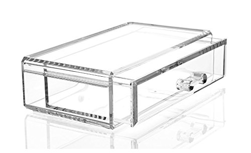 Kamay's Acrylic Make Up Storage Box Drawers 1 Drawer Crystal Transparent Cuboid Can Be Used As Beauty & Make Up Organizer/, Cosmetic Box/Nail Polish Varnish Display Stand/Jewellery Storage SF-1005-6