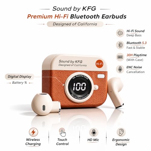 Image of Q85 Retro Gaming Earbuds with 36 Hours Playtime, Bluetooth 5.4 + ENC, 13mm HD BASS Drivers, IPX7 Sweat-Proof,Built-in Mic for Android & iOS