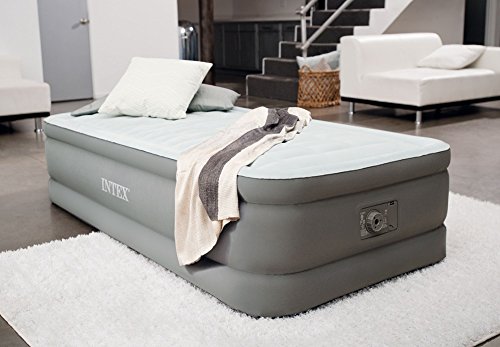 Intex Premaire Airbed Twin, Grey/White, Twin