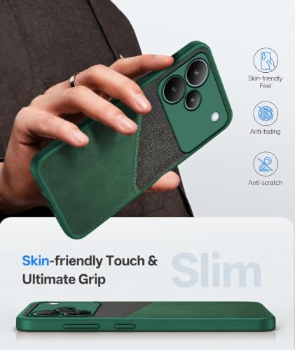 Image of Jkobi Back Cover Case for Realme P4 (Dual PU Leather Stitch | Professional Minimalist | Soft and Flexible)