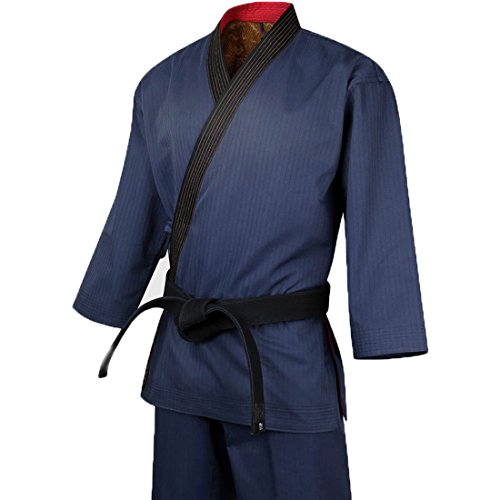 Mooto Taekwondo Grand Master Geum Gang Navy Bk-Neck Uniform Tkd Martial Arts Dobok (150 (Height : 140~150Cm)(4.59~4.92Ft)) #TOP26