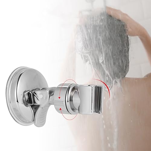 Soporte para cabezal de ducha de pared con ventosa universal y ajuste rotatorio de 360 grados 5