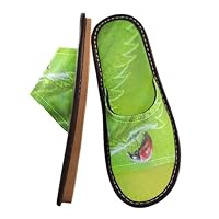 Women's House Slippers Red Ladybird Green Leaves Summer Open Toe Slippers Kids Comfy Indoor Bedroom Shoes