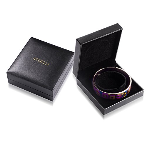 ATEIELLI Bracelet Émail Multicolore Maison Plaqué Or Rose Femme Cadeau JWB65