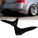 DriftX Performance 2PCS Rear Bumper Lip Mud Guards fit for compatible with 2003-2006 Infiniti G35, Polyurethane Air-Dam-Chin Spoiler Body Kit Protector (Unpainted Matt Black)