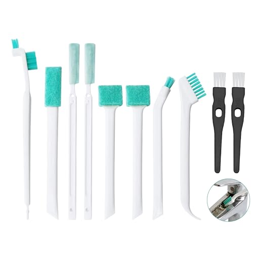 Lot de 10 Brosses de Nettoyage Multifonctions pour Petits Espaces, Kit Brosse de Précision pour Rainures de Fenêtre, Clavier, Bouteille et Cuisine, Outils de...