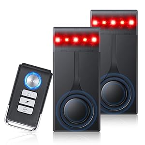 108dB Car Alarm System, Car Anti-Theft Vibration Sensor Alarm & Red Light, Wireless Remote Anti Theft Vehicle Device with Magnetic Install Design for RV, SUV, Truck