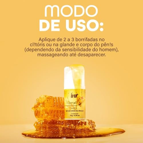 Intt Cosméticos, Gel Beijável Vibration Power Extra Forte Mel Intt - 16ml