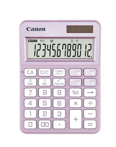 Amazon | キヤノン Canon カラフル電卓 抗菌仕様KS-126WUVラベンダー