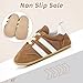 BACSAC Baby Shoes for Boys Girls Non Slip Low Top Infant Walking Shoes Breathable Comfort Toddler Walker Shoes Pull On Newborn Baby Sneakers(Brown,9-12 Months)