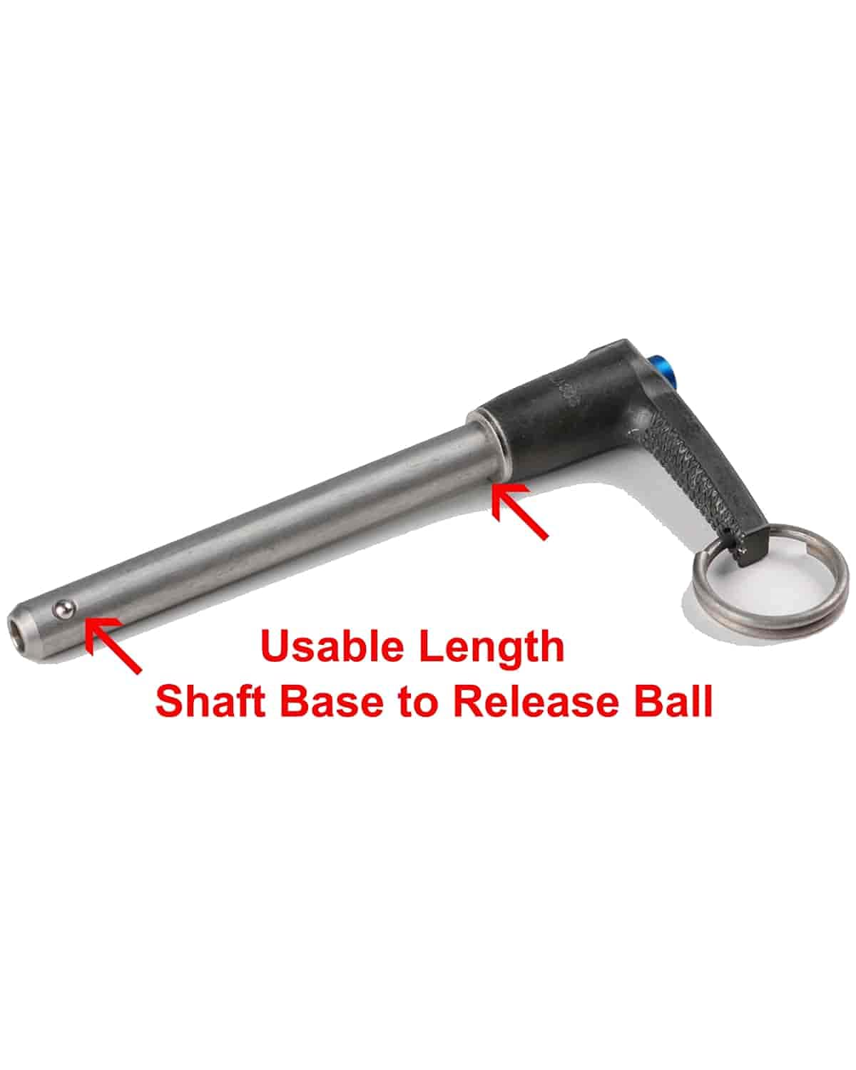 JEGS Push Button Quick Release Pin | 1/4 � Shaft Size | Made in USA | 1 Per Package | Double Shear Load: 7,790 Lbs | Shaft Length 1-1/2� Long to Release Ball & 1-3/4� Overall Length