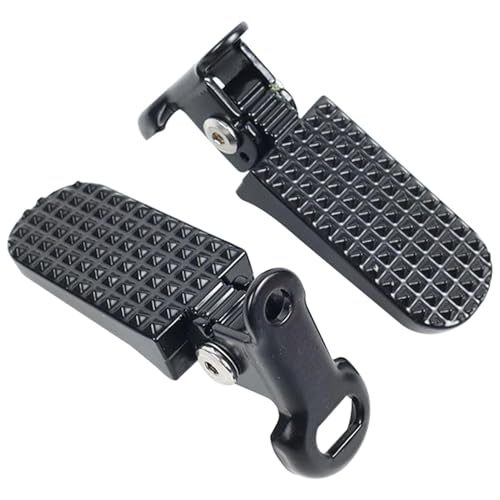 Image of 1 Pair of Bike Foot Pegs, 2Pcs Folding Rear Passenger Footrests Aluminum Alloy Non-Slip Pegs for Foldingd Mountain Durable Bike Scooter,76x37mm