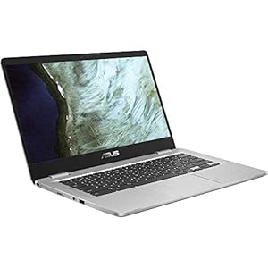 ASUS C423NA Chromebook 14″ HD Laptop (Intel Dual Core Celeron Processor N3350, 4GB DDR4 RAM, 64GB SSD) Webcam, WiFi, Bluetooth, Type-C, Google Chrome OS – Silver (Renewed)