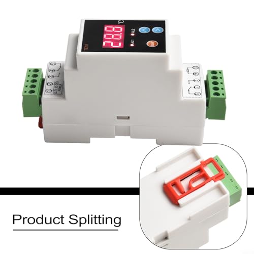 Termostato riel DIN AC90~260V doble salida digital para optimizar el control de temperatura 5